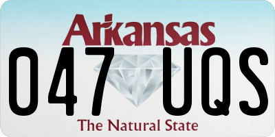 AR license plate 047UQS