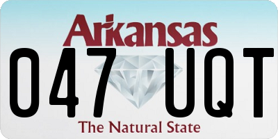 AR license plate 047UQT