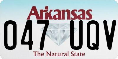 AR license plate 047UQV