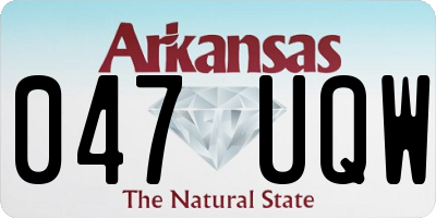 AR license plate 047UQW