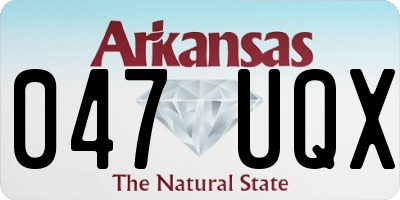 AR license plate 047UQX