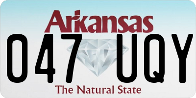 AR license plate 047UQY