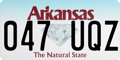 AR license plate 047UQZ