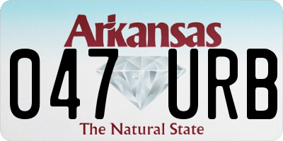 AR license plate 047URB