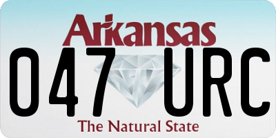 AR license plate 047URC