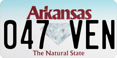 AR license plate 047VEN