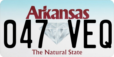 AR license plate 047VEQ