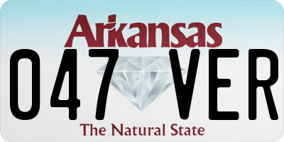 AR license plate 047VER