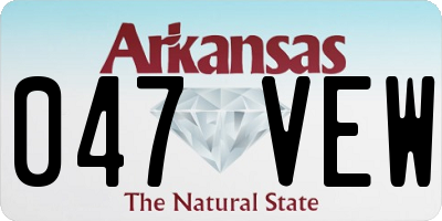 AR license plate 047VEW