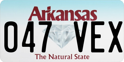 AR license plate 047VEX