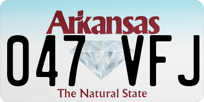 AR license plate 047VFJ