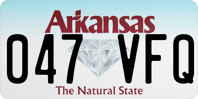AR license plate 047VFQ
