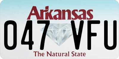 AR license plate 047VFU