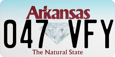 AR license plate 047VFY