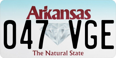 AR license plate 047VGE