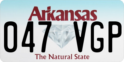 AR license plate 047VGP