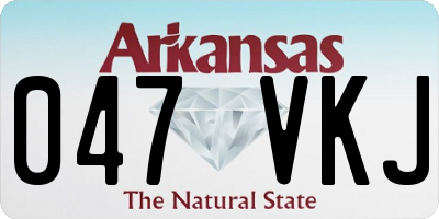 AR license plate 047VKJ