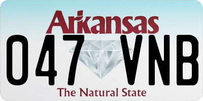 AR license plate 047VNB