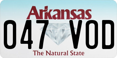AR license plate 047VOD