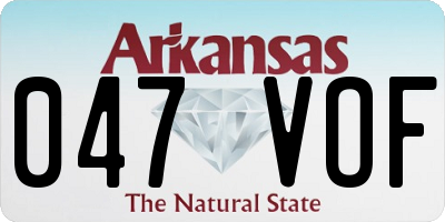 AR license plate 047VOF