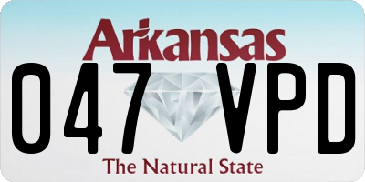 AR license plate 047VPD
