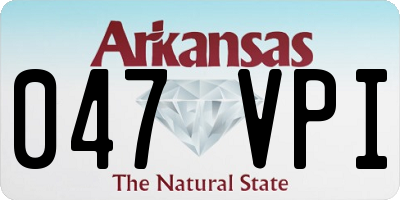 AR license plate 047VPI