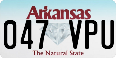 AR license plate 047VPU