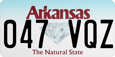 AR license plate 047VQZ