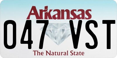 AR license plate 047VST