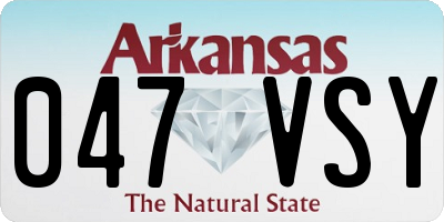 AR license plate 047VSY