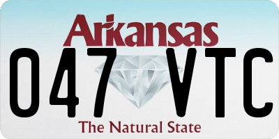 AR license plate 047VTC
