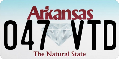 AR license plate 047VTD