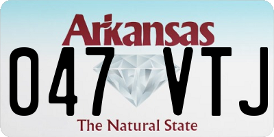 AR license plate 047VTJ