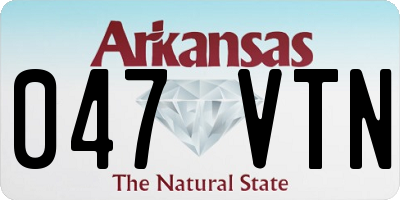AR license plate 047VTN