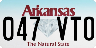 AR license plate 047VTO