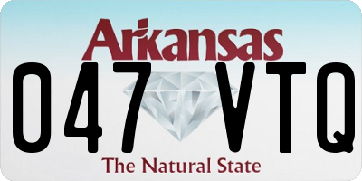 AR license plate 047VTQ
