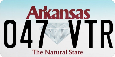 AR license plate 047VTR