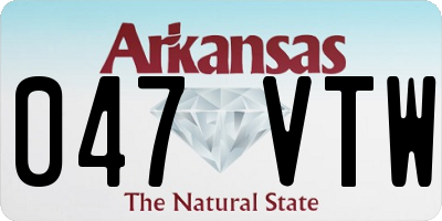AR license plate 047VTW