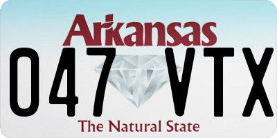 AR license plate 047VTX