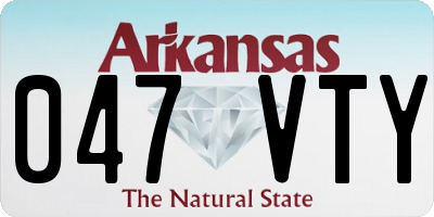 AR license plate 047VTY