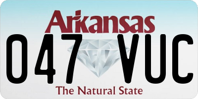 AR license plate 047VUC