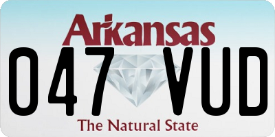 AR license plate 047VUD