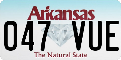 AR license plate 047VUE