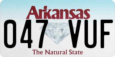 AR license plate 047VUF