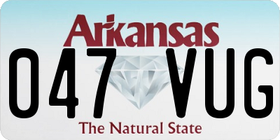 AR license plate 047VUG