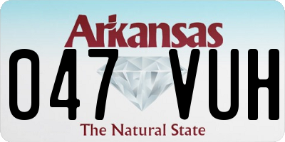 AR license plate 047VUH
