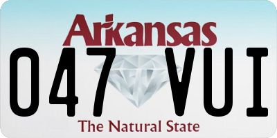 AR license plate 047VUI