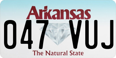 AR license plate 047VUJ