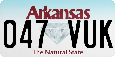 AR license plate 047VUK