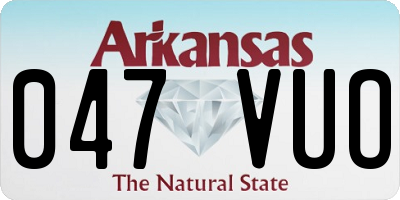 AR license plate 047VUO